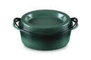 LE CREUSET ENAMELED CAST IRON TRADITIONAL OVAL DOUFEU, 7.25 QT - ARTICHAUT - Like New