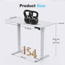 SWEETCRISPY ELECTRIC STANDING DESK, 48 X 24IN ADJUSTABLE HEIGHT - WHITE - Like New