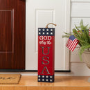 Glitzhome 36"H Wooden Metal Patriotic Uncle Sam Porch Welcome Sign - Multicolor - Brand New