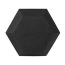 FITVIDS HEX DUMBBELLS RUBBER COATED HAND WEIGHTS, 10-50LB, 20 LB PAIR - BLACK - Like New