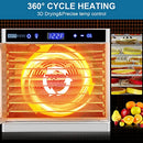 COMKERI 8 Trays Food Dehydrators for Food and Jerky, Stainless Steel, 110V/700W - Like New