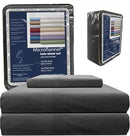 Shavel Home Products Micro Flannel Solid Sheet Set Twin Charcoal - Brand New