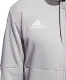 FQ0077 Adidas Team Issue Full Zip Men's Jacket Grey Two Mel/ White XL Like New