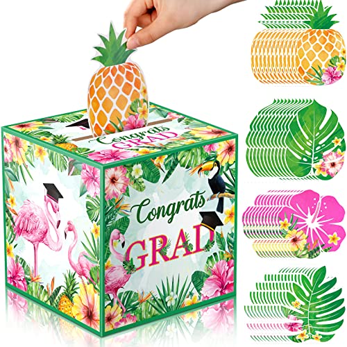 OUTUS GRADUATION CARD BOX 48PCS HAWAII CARDS TROPICAL CONGRATS GRAD PAPER BOX - Like New