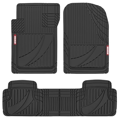 Motor Trend FlexTough™ Advanced Rubber Car Floor Mats Heavy Duty - Black - Like New