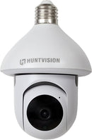 HUNTVISION LIGHT BULB CAMERA E3LT WIRELESS SECURITY CAMERA 3MP FULL HD - WHITE - Like New