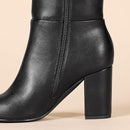 AMAZON ESSENTIALS WOMEN'S TALL HEEL BOOT - SIZE: WOMEN 6.5 - BLACK - Like New