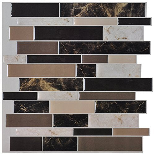 Art3d 6-Pack Peel and Stick Vinyl Sticker Kitchen Backsplash Tiles - Brand New