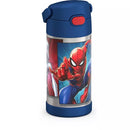 THERMOS KID 12OZ STAINLESS STEEL FUNTAINER WATER BOTTLE BAIL HANDLE - SPIDER-MAN - Like New