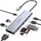 Yeolibo 9-in-1 USB C Hub Multiport Adapter 4K HDMI 100W SD RU9A - GREY - Like New