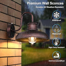 TOBUSA 2-Pack Dusk to Dawn Outdoor Wall Lights Waterproof Farmhouse Gooseneck - Like New