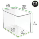 mDesign Tall Plastic Stackable Home Office Storage Organizer Box 6 Pack - Clear - Brand New