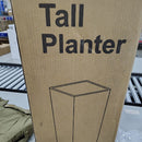 GENERIC 24 INCH TAPERED SQUARE INDOOR/OUTDOOR PLANTERS, 2 PACK - GRAY - Like New