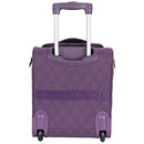 Flight Knight 16.5" Carry On Suitcase Small Rolling Tote Bag - Purple Quilted - Brand New