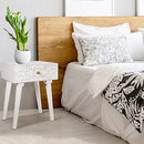 White Antique Night Stand Table Multipurpose -16x13x20 Inch B08C9FGCPT - Like New