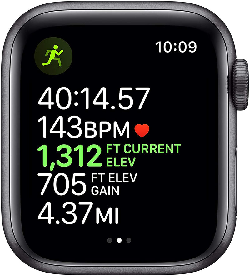 For Parts: Apple Watch Series 5 44mm Space Gray with Black Band CAN'T INSTALL MACOS