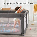 UANLAUO BABY PLAY PEN SAFETY BABY PLAY YARDS 59"×59" PLAYPEN-GRAY-04 - GRAY - Like New