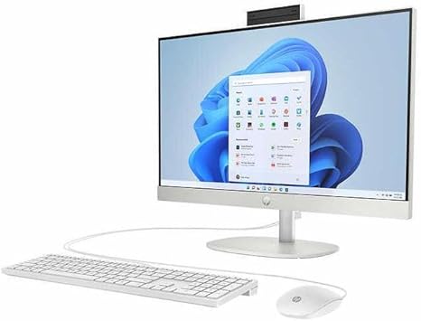 HP AIO 23.8" FHD RYZEN 3 7320U 8GB 1TB SSD AMD RADEON WIN 11 HOME - WHITE - Like New