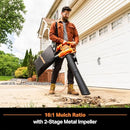 LAWNMASTER 12AMP LEAF BLOWER-VAC BV1210 - ORANGE/BLACK - Like New