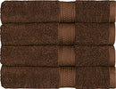 Utopia Towels 700 GSM Premium Bath Towels 100% Ring Spun 4 Pack - Dark Brown - Brand New