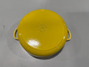 LE CREUSET ENAMELED CAST IRON SIGNATURE ROUND DUTCH OVEN LID, 3.5 QT - YELLOW - Like New