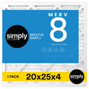 SIMPLY 20X25X4 AIR FILTER, MERV 8, MPR 600, 1 PACK, FURNACE AIR - Scratch & Dent