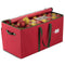 ZOBER LARGE CHRISTMAS ORNAMENT STORAGE BOX - DUAL ZIPPER - RED - Brand New