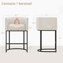 Counter Height Bar Stool Modern Stools BARREL Backrest Armrest Faux Leather - Like New