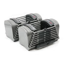 POWERBLOCK SPORT 50 ADJUSTABLE DUMBBELL SET, 50 LBS PER HAND, 2PC - BLACK/GRAY - Like New