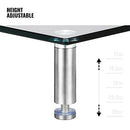 VonHaus 05/081 Large Curved Glass Monitor Stand - Adjustable Height - Black - Brand New