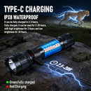 SABERTOOTH Police Tactical Flashlights 1800 High Lumen with Holster for Duty Bel - Like New