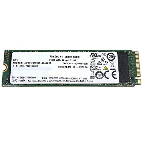 SK HYNIX SSD 512GB M.2 2280 PCIE GEN3 X4 PC601 HFS512GD9TNG - GREEN - Like New