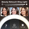 2K Webcam for PC with Microphone & Light & Privacy Cover - Black/White - Like New