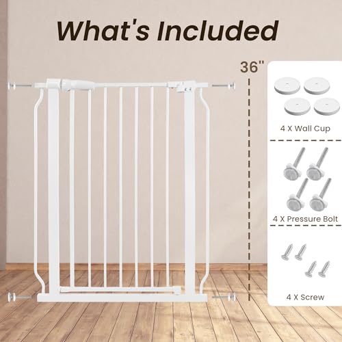 BALANCEFROM EASY WALK-THRU SAFETY GATE DOORWAY STAIRWAY 36"W X 30"H - WHITE - Like New