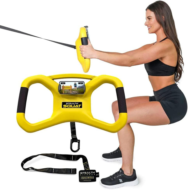 STEALTH FITNESS SQUAT TRAINER HOME FITNESS EQUIPMENT YELLOW - Like New