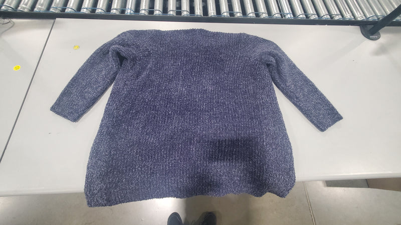 BAREFOOT DREAMS COZYCHIC CABIN CARDIGAN SWEATER - SIZE L - INDIGO/DEEP BLUE SEA - Brand New