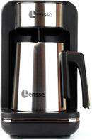Lensse Turkish Coffee Maker 120V 1 to 4 Cup Brewing Capacity - Silver/Black - Like New