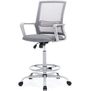 OLIXIS Drafting Chair - Tall Standing Office Desk Chair - Grey (DR1839F-GY) - Brand New