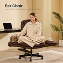 BIG&TALL OFFICE CHAIR HIGH BACK CRISS CROSS 5-GEAR ARMRESTS - BROWN - Like New