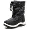 APAKOWA KIDS BOYS GIRLS WINTER SNOW BOOTS SIZE 26 - SIZE YOUTH 8.5 - GRAY/BLACK - Brand New
