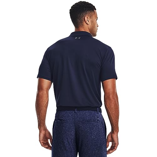UNDER ARMOUR MEN'S MATCHPLAY GOLF POLO - SIZE: MEN M - MIDNIGHT NAVY/PITCH GRAY - Brand New