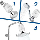 YATITUS Shower Filter Head for Hard Water Filtered - White/Chrome - Like New