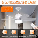 GOLUMU LIGHT BULB FAN SOCKET CEILING SPACE, 1500 LUMENS XL, X16 - WHITE - Like New