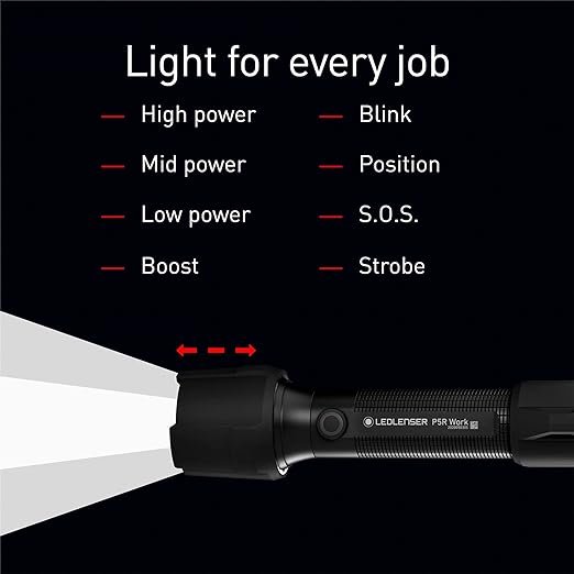 LEDLenser Flashlights P5R Work Flashlight Li-ion 3.7V 880528 - Black Like New