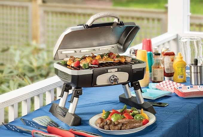 Cuisinart CGG-180TS Petit Gourmet Portable Tabletop Gas Grill - Stainless Steel - Like New