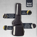 HOLA! MUSIC ELECTRIC GUITAR GIG BAG, DELUXE 15MM PADDING BLACK/WHITE - Brand New