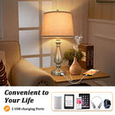 VERRON USB TABLE LAMPS SET OF 2 (NIGHTSTAND, BEDSIDE, LIVING ROOM, OFFICE) - Like New