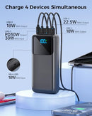 SEAISTAR PORTABLE CHARGER POWER BANK 50000MAH USB-C PD 30W FAST SKY BLUE - Brand New