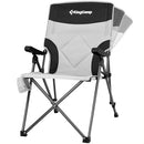 KingCamp Camping Chairs Adjustble Backrest Heavy Duty Folding Chair Gray/Black - Like New