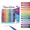 PAPER MATE FLAIR FELT TIP PENS, MEDIUM POINT 0.7MM, ASSORTED COLORS, 12 PACK - Like New